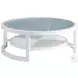 Ocean Breeze Promenade White Outdoor Round Occasional Table Set