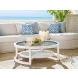Ocean Breeze Promenade White Outdoor Round Occasional Table Set