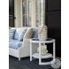 Ocean Breeze Promenade White Outdoor Round End Table