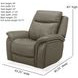 Grant Liverpool Cobblestone Leather Power Glider Recliner