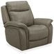 Grant Liverpool Cobblestone Leather Power Glider Recliner