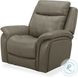 Grant Liverpool Cobblestone Leather Double Power Glider Recliner