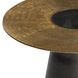 Alto Black Nickel and Antique Brass Accent Table