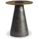 Alto Black Nickel and Antique Brass Accent Table