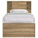 Vega Natural Oak Melamine Twin Bookcase Bed