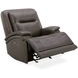Heston Charcoal Leather Triple Power Swivel Glider Recliner with USB Charging
