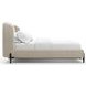 Madera Beige And Modern Walnut Upholstered Panel Bed Room Set