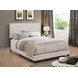 Boyd Ivory California King Upholstered Panel Bed with Nailhead Trim