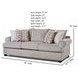 Nolte Pebble Beige 96" Sofa with Throw Pillows