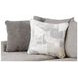 Kittery Pewter Gray 96" Loveseat and Chaise with Throw Pillows