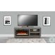 Napa Hearth Gray Walnut Melamine 56" Media Console with Crystal Fireplace Insert
