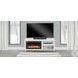 Napa Hearth White Oak Melamine 56" Media Console with Crystal Fireplace Insert