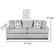 Premier Taupe Beige Performance Fabric 97" Sofa with Throw Pillows