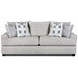 Premier Taupe Beige Performance Fabric 97" Sofa with Throw Pillows