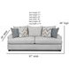 Queenstown Pebble Gray 97" Sofa with Throw Pillows