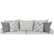 Queenstown Pebble Gray 97" Sofa with Throw Pillows