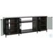 Newport Modern Gray Walnut Melamine 70" Media Console with Crystal Fireplace Insert