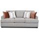 Maclean Taupe Beige 93" Sofa with Throw Pillows