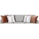 Maclean Taupe Beige 93" Sofa with Throw Pillows