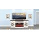 K3512MB Marble White 78" TV Stand with Electric Fireplace and LED