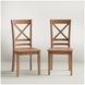 Simplicity Honey Cross Back Side Chair Set of 2