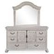 Bronwyn Alabaster 8 Drawer Dresser with Arched Mirror