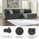 Biddeford Shadow 2 Piece RAF Chaise Sectional
