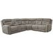 Point Break Mushroom 3 Piece Modular Triple Power Reclining Loveseat Sectional with Hidden Cup Holders and USB Charging