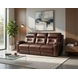 Point Break Fresca Hazelnut Leather Power Reclining Sofa with Power Headrest and Lumbar