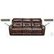 Point Break Fresca Hazelnut Leather Triple Power Reclining Sofa with USB Ports