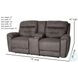 Point Break Telluride Stone Triple Power Reclining Sofa with Drop Down Tray Table