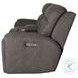 Point Break Telluride Stone Triple Power Reclining Sofa with Drop Down Tray Table