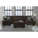 Firescrest Chocolate 3 Piece Modular Sectional with Double Chaise