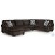 Firescrest Chocolate 3 Piece Modular Sectional with LAF Chaise