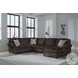 Firescrest Chocolate 3 Piece Modular Sectional with RAF Chaise