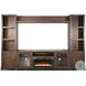 Hearthwood Haven Dark Brown 72" Media Console with Crystal Fireplace Insert