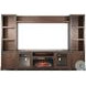 Hearthwood Haven Dark Brown 72" Media Console with Log Fireplace Insert