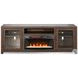 Hearthwood Haven Dark Brown 72" Media Console with Crystal Fireplace Insert