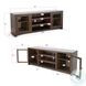 Hearthwood Haven Dark Brown 72" Media Console with Log Fireplace Insert