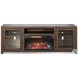 Hearthwood Haven Dark Brown 72" Media Console with Log Fireplace Insert