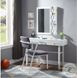 Cargo Gray Fabric and White Office Chair