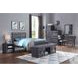 Cargo Gunmetal Twin Panel Bed