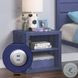 Cargo Blue Nightstand with USB Charging