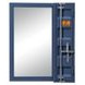 Cargo Blue Rectangular Vanity Mirror with Storage