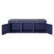 Cargo Gray Fabric and Blue 56" Upholstered Bench with Storage