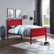 Cargo Red Twin Panel Bed