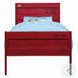 Cargo Red Twin Panel Bed