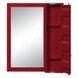 Cargo Red Rectangular Vanity Mirror with Storage