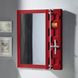 Cargo Red Rectangular Vanity Mirror with Storage