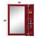 Cargo Red Rectangular Vanity Mirror with Storage